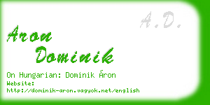 aron dominik business card